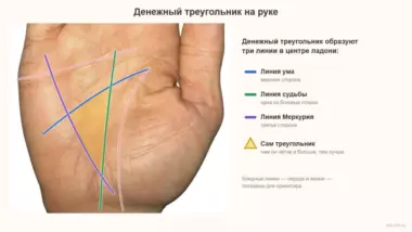 Линия денег на руке и денежный треугольник: где искать знаки богатства