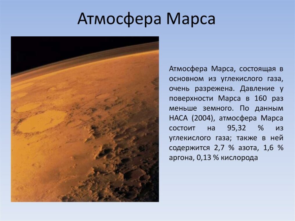 Марс потерял атмосферу