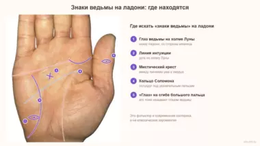 Глаз ведьмы на ладони: где находится, знаки ведьмы с фото и значение